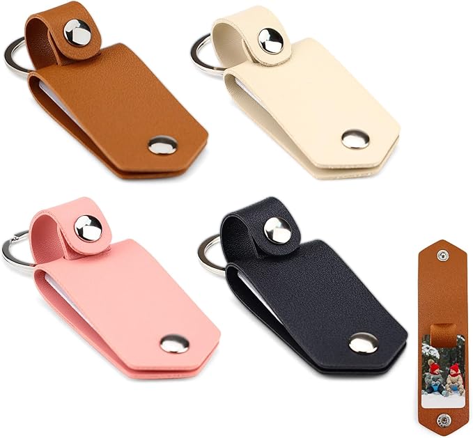 Porte-clé en cuir - Personnaliser avec photo
