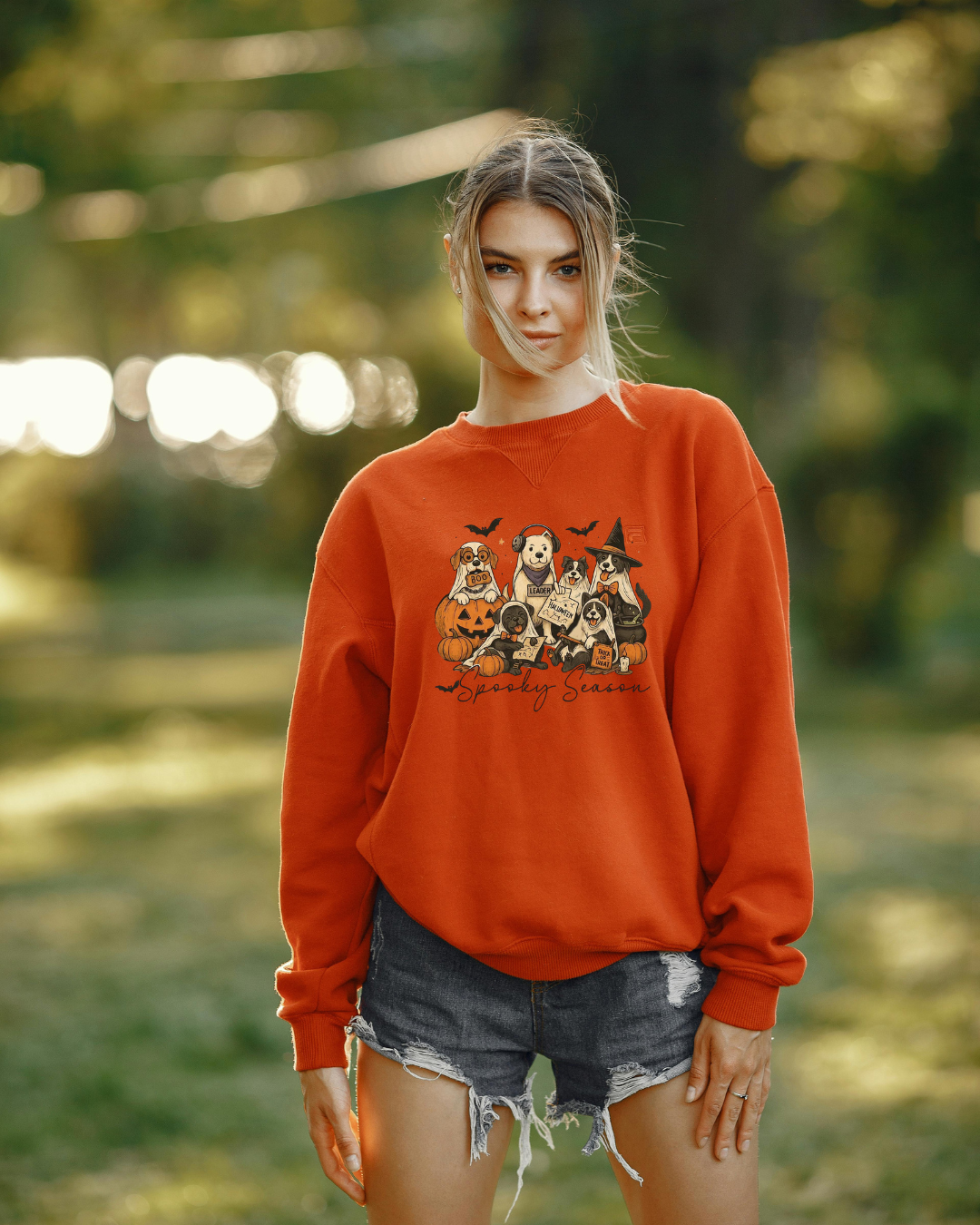 Sweatshirt orange - Halloween chien