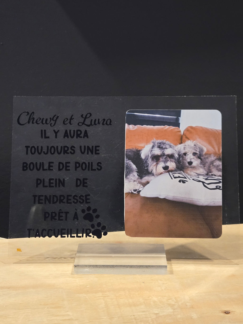 Plaque en acrylique - Souvenir photo