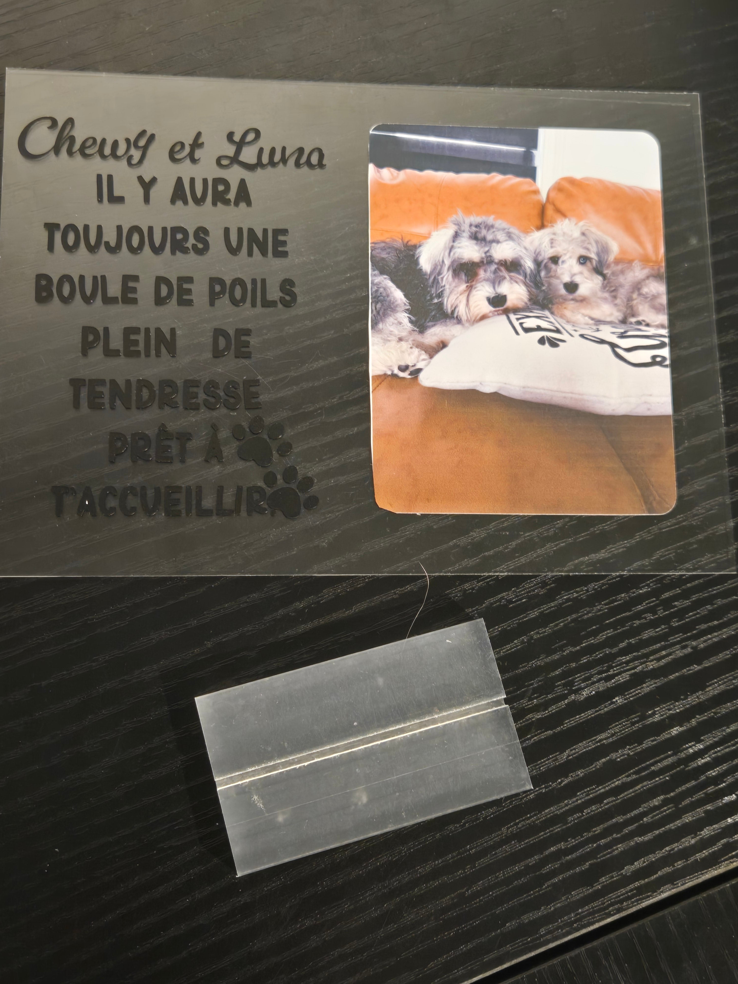 Plaque en acrylique - Souvenir photo
