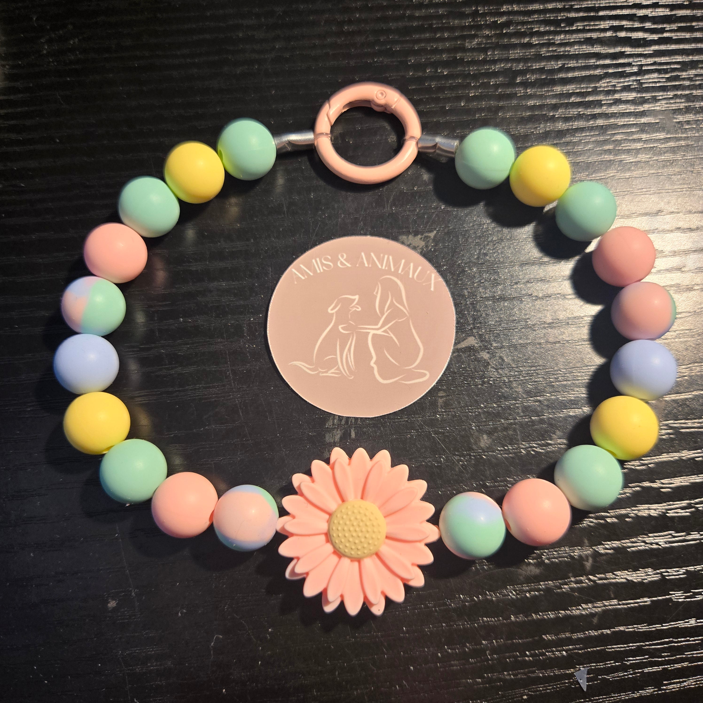 Collier en perle silicone - Couleurs été