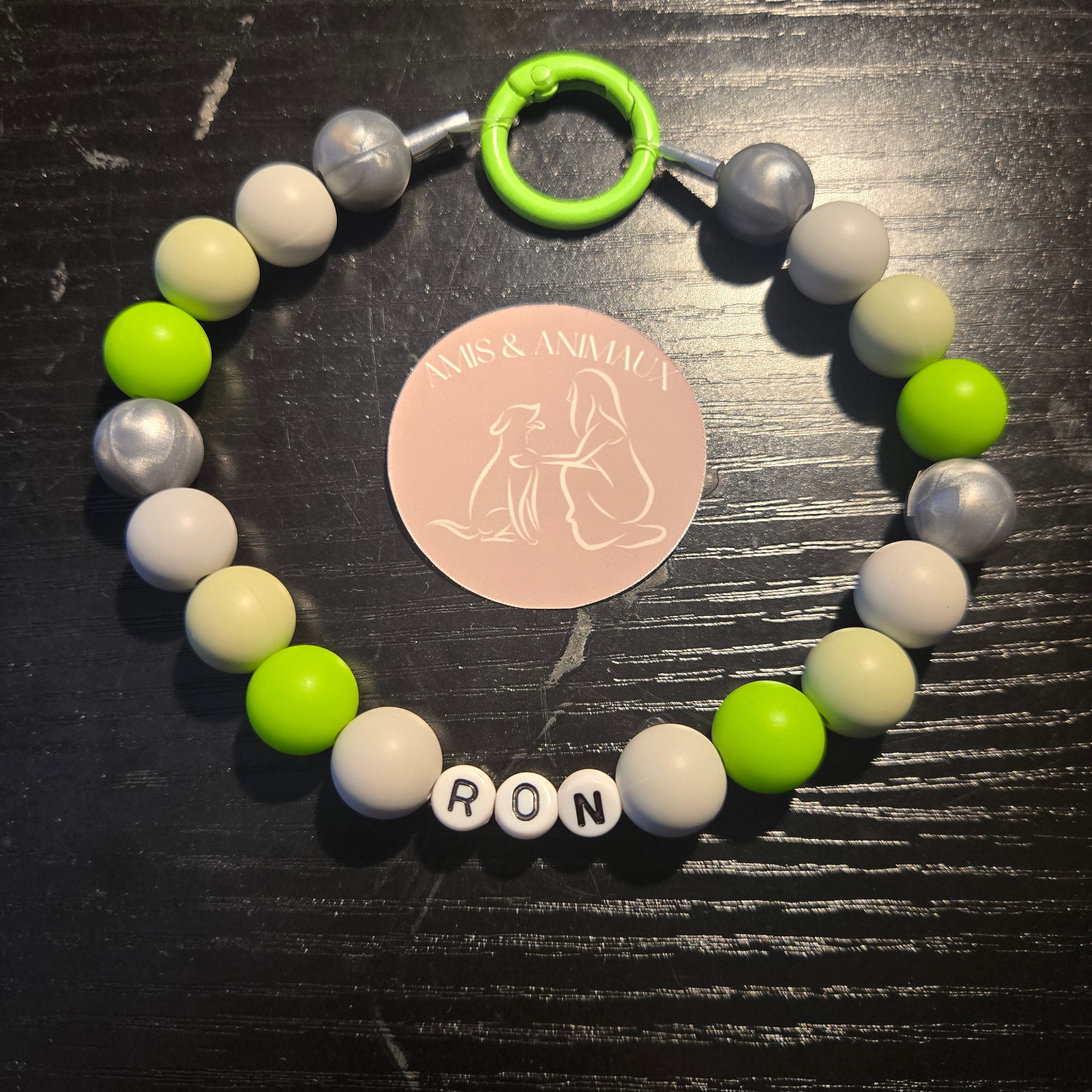 Collier en perle silicone - Personnaliser avec nom