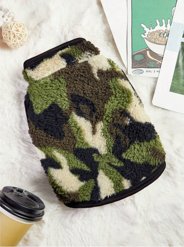 Veste en polaire - Imprimé vert camouflage