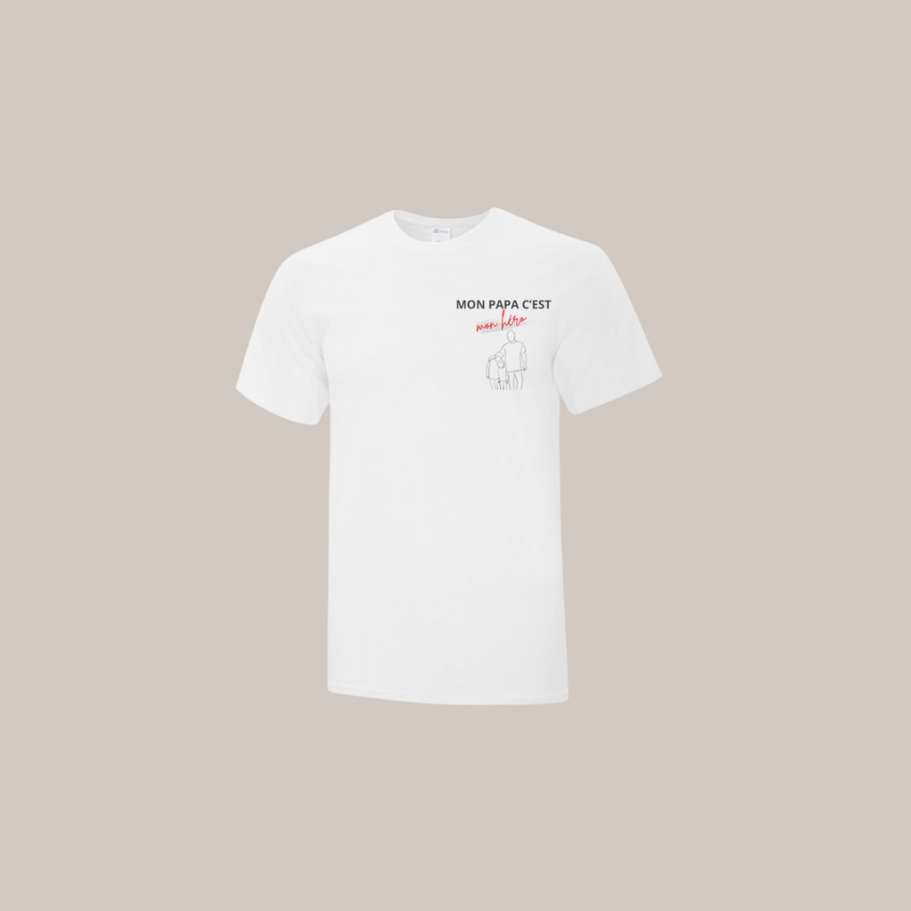 T-shirt - Papa mon héro à personnaliser