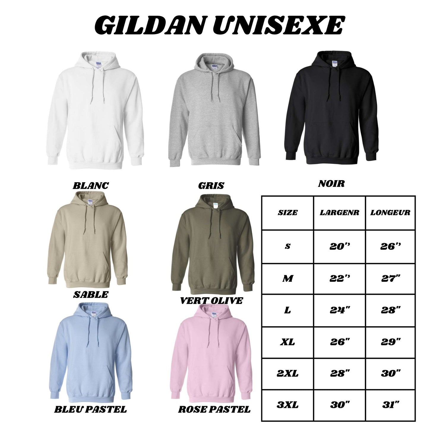 Hoodie unisexe - Personnaliser avec photo ou citation