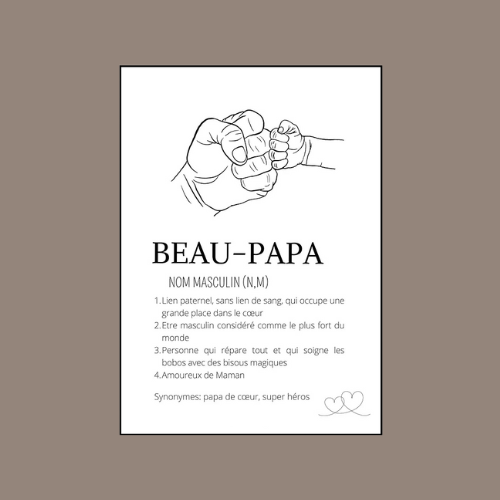 Affiche personnaliser Papa/Beau-papa - Définition