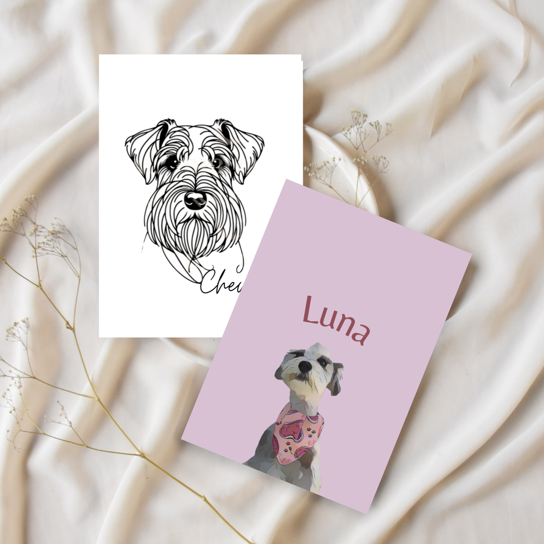 L’Affiche Essentiel – Portrait personnalisé de ton animal (5”x7”)