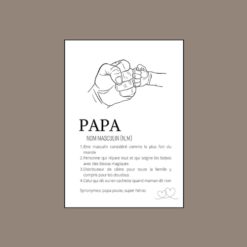 Affiche personnaliser Papa/Beau-papa - Définition