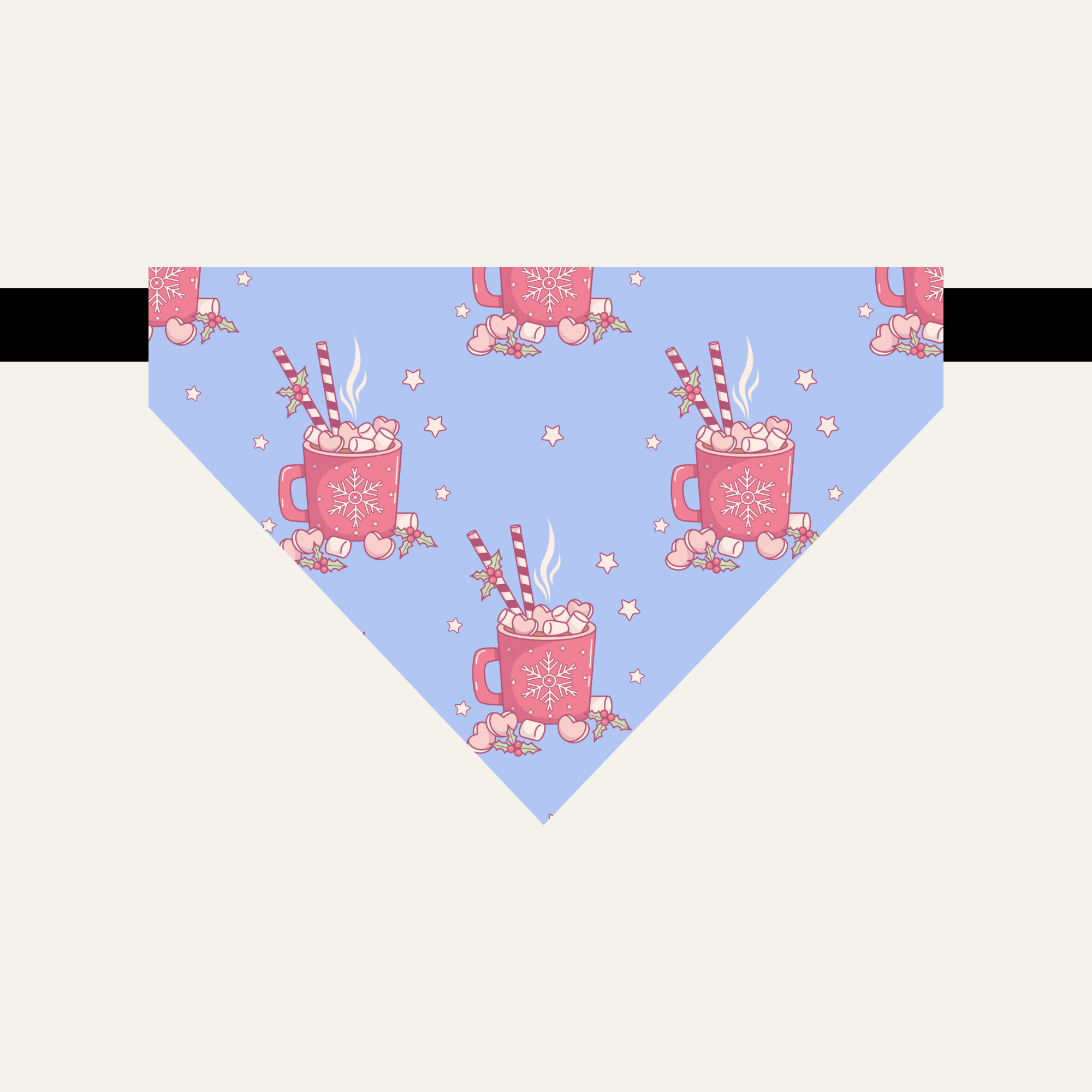 Bandana pour animaux - Chocolats chaud et guimauves