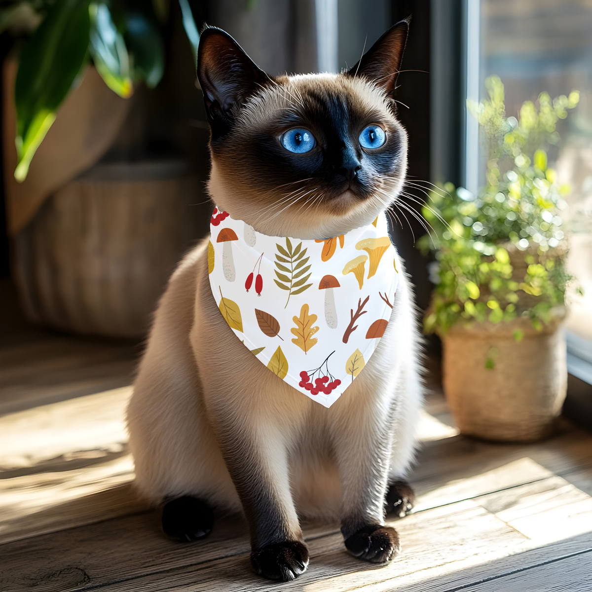 Bandana automne pour chien et chat – Promenade d'Automne | Amis & Animaux