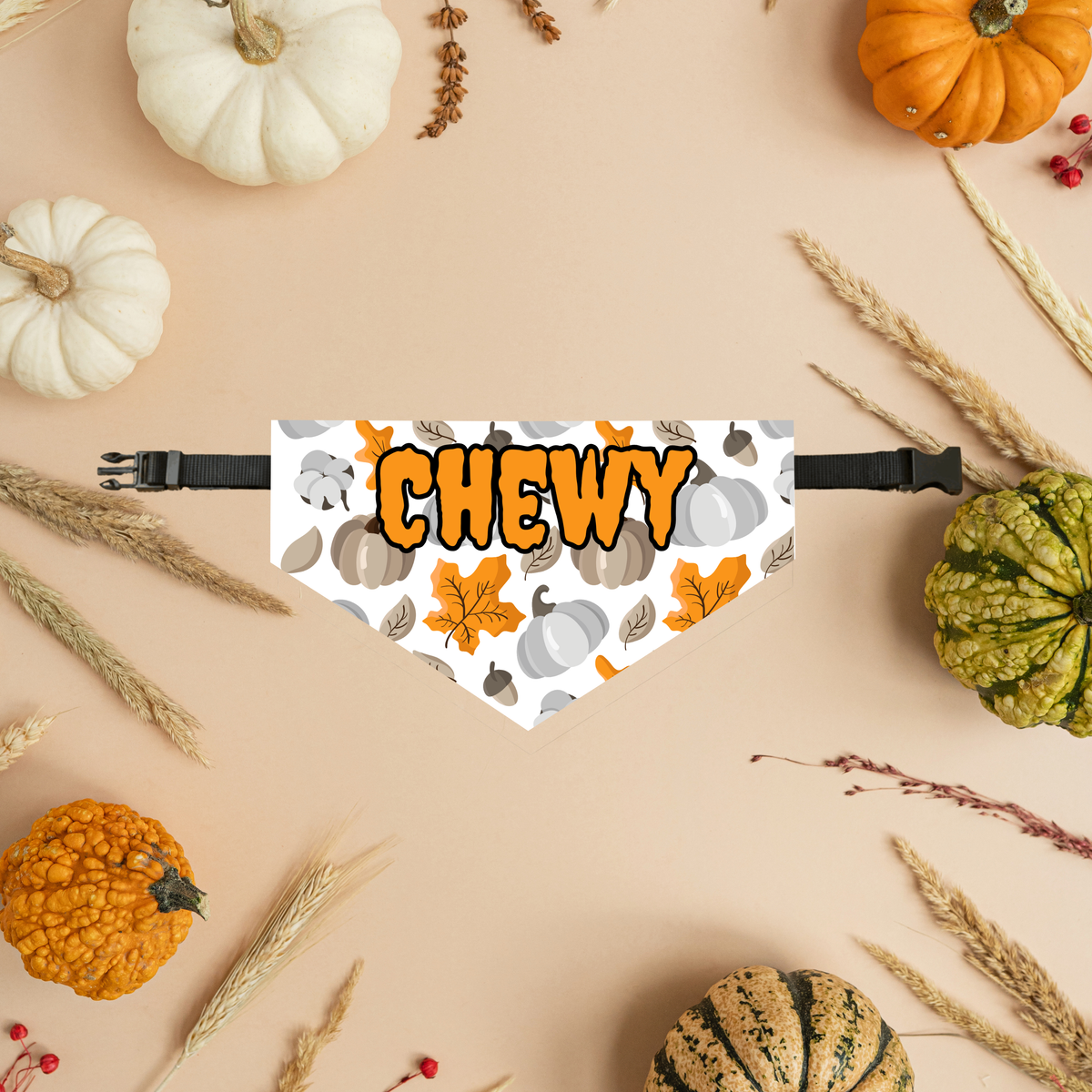 Bandana personnalisé d’automne pour chien et chat – L’Automne pour lui | Amis & Animaux