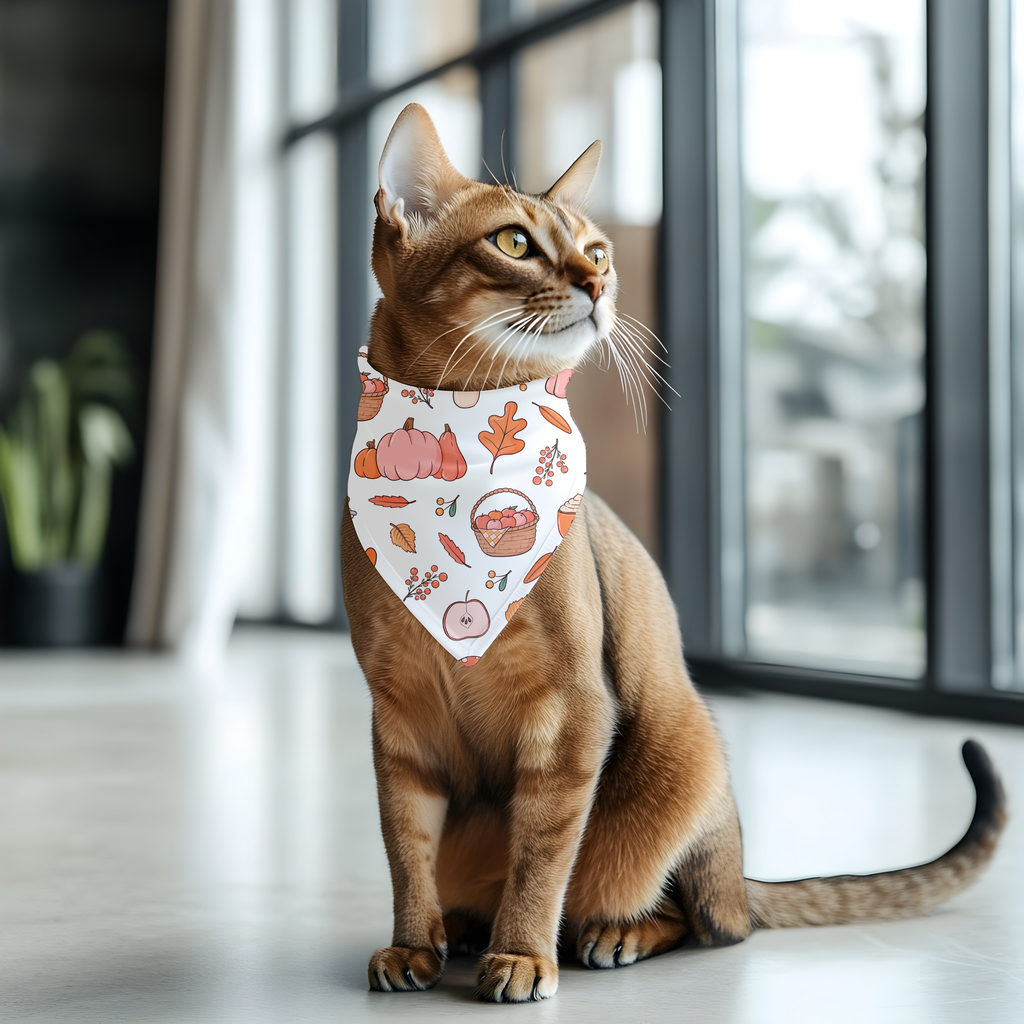 Bandana personnalisé d’automne pour chien et chat – Douceur d’Automne | Amis & Animaux
