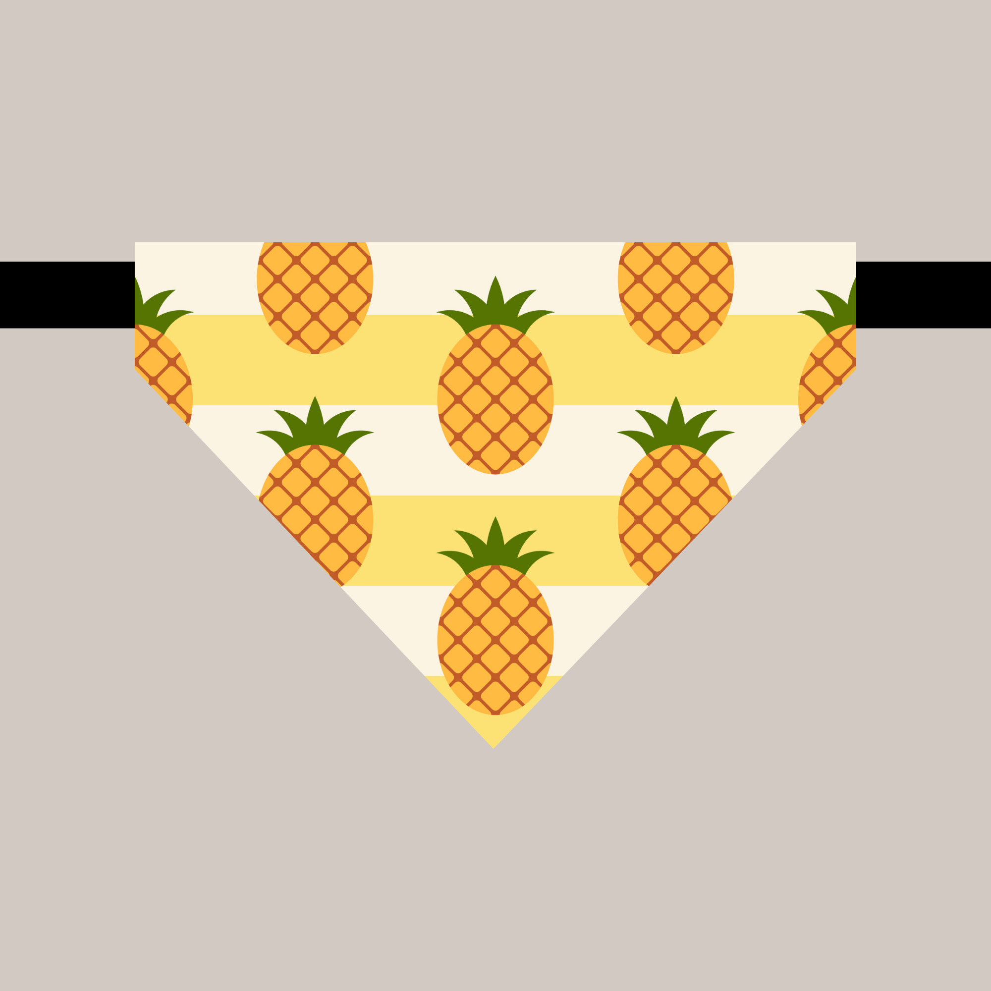 Bandana avec collier pour animaux - Ananas