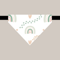 Bandana avec collier pour animaux - Arc-en-ciel et coeur