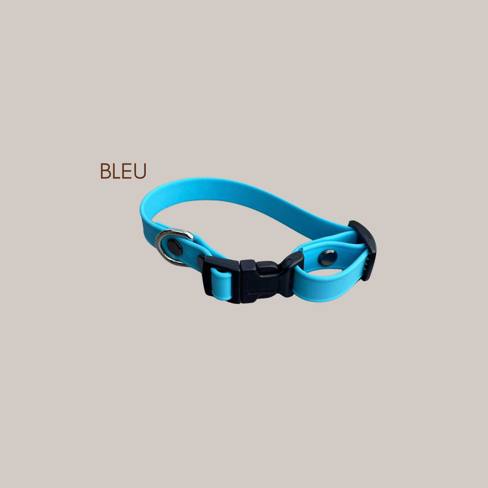 Collier à boucle en biothane – Personnalisable avec le nom de votre animal