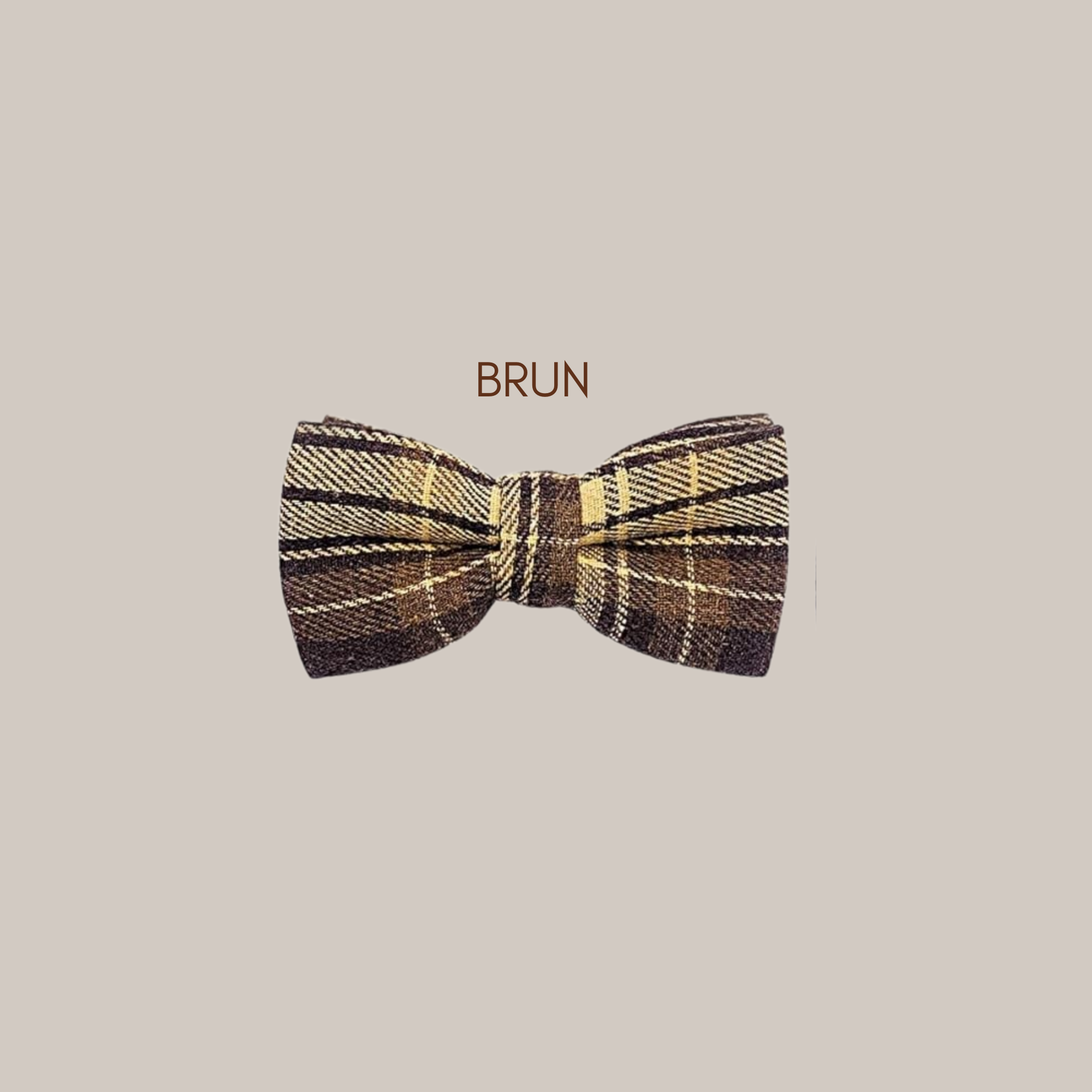 Noeud papillon pour animal - Brun