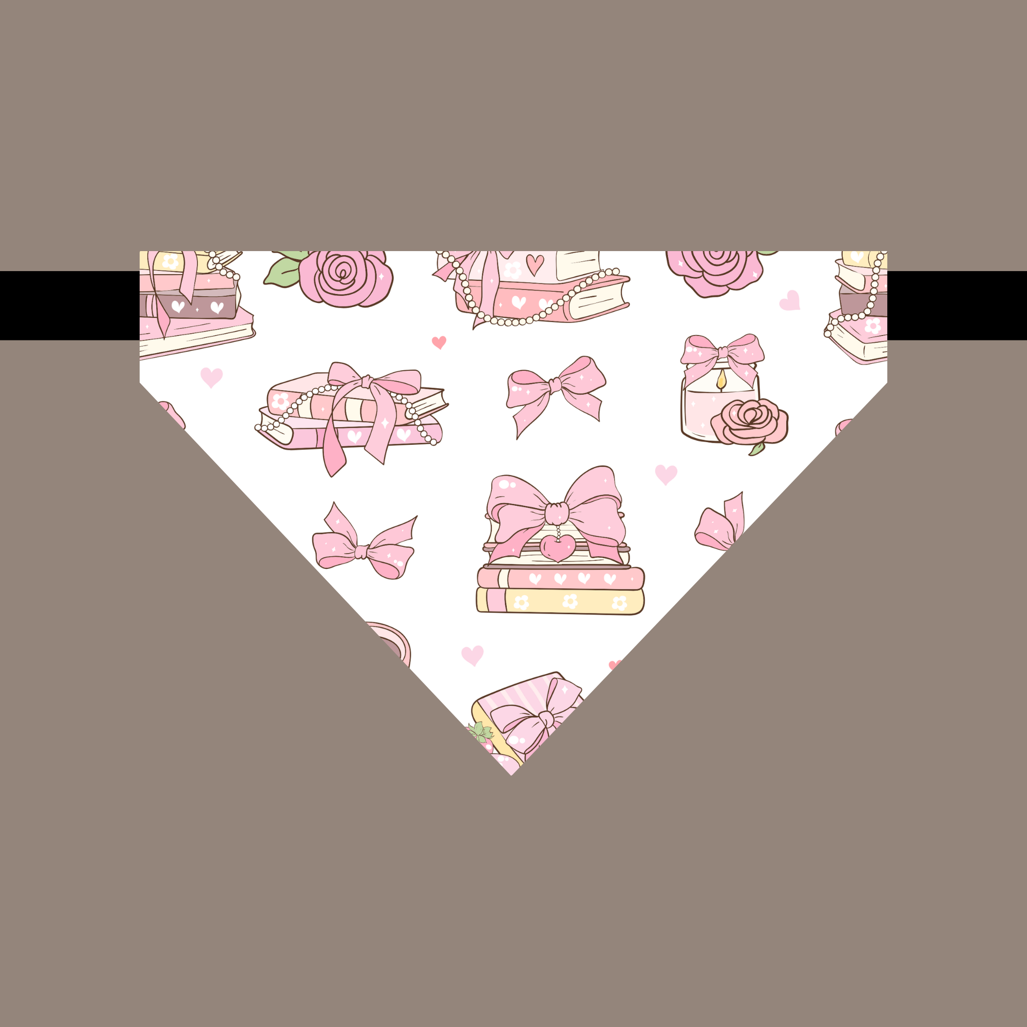 Bandana avec collier pour animaux - Café & Bouquin™