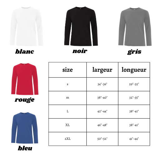 T-shirt manche longue - photo ou citation