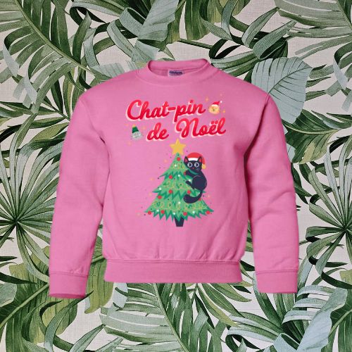 Sweatshirt enfant - Chat pin de Noël™