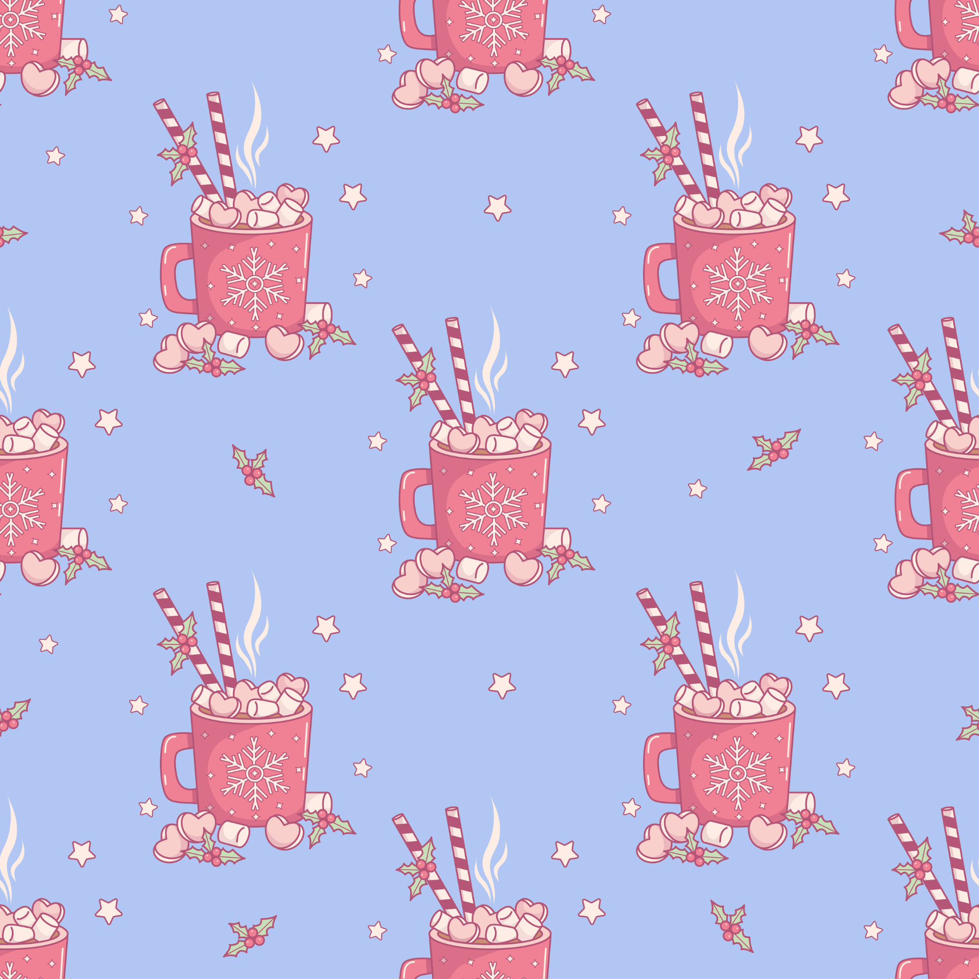 Bandana pour animaux - Chocolats chaud et guimauves