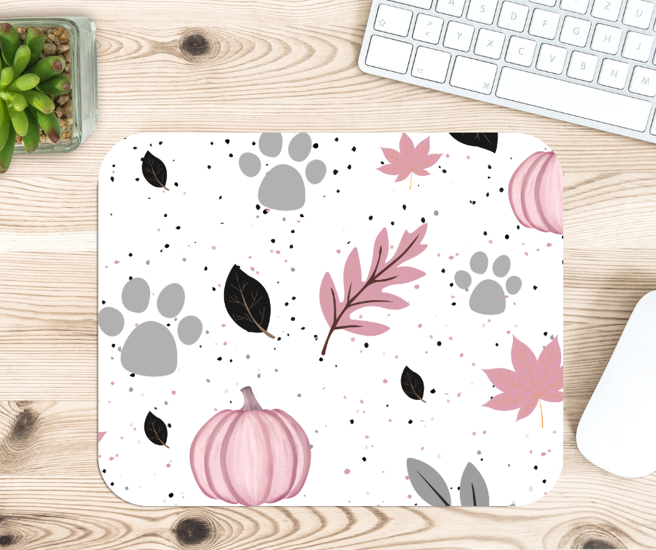 Tapis de souris - Citrouilles rose