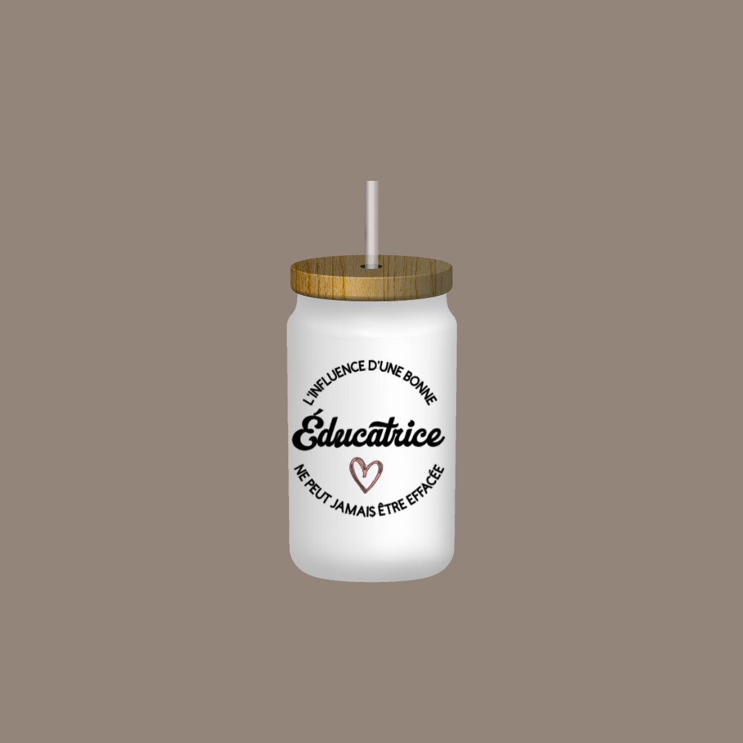 Verre avec paille 16 oz - Éducatrice