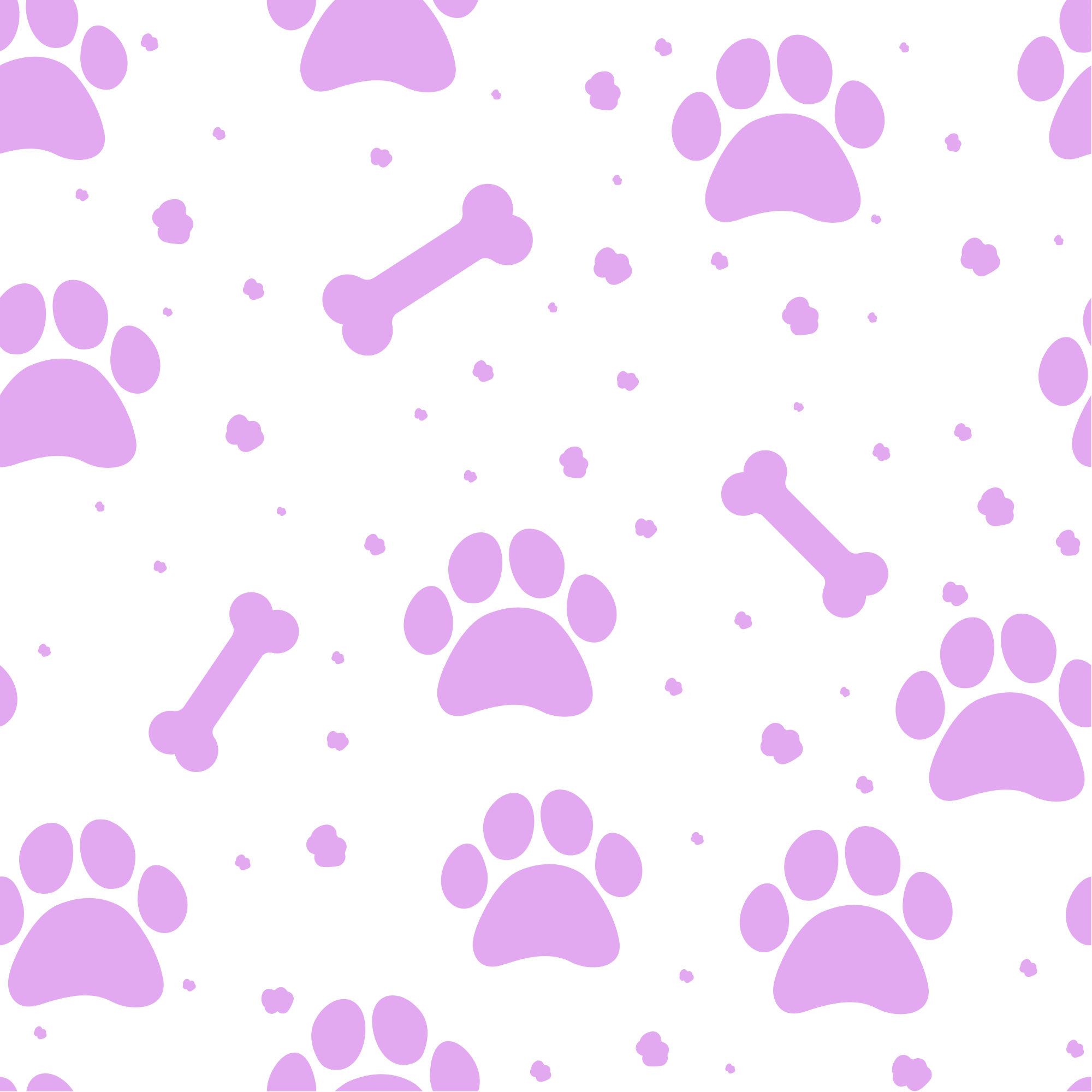 Bandana pour animaux - Empruntes mauve à personnaliser