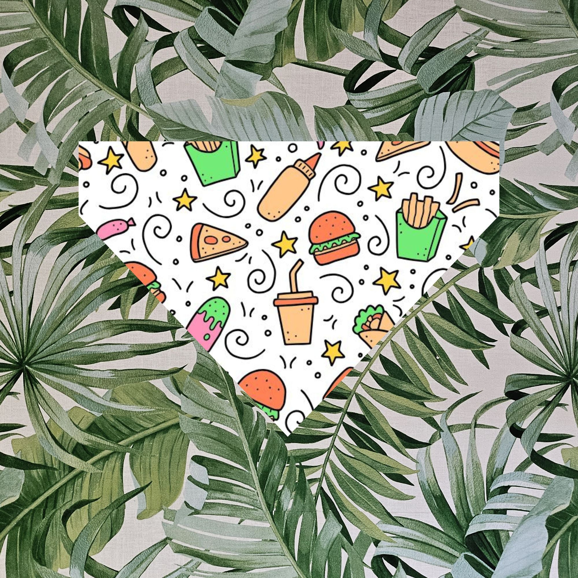 Bandana avec collier pour animaux - Fastfood™