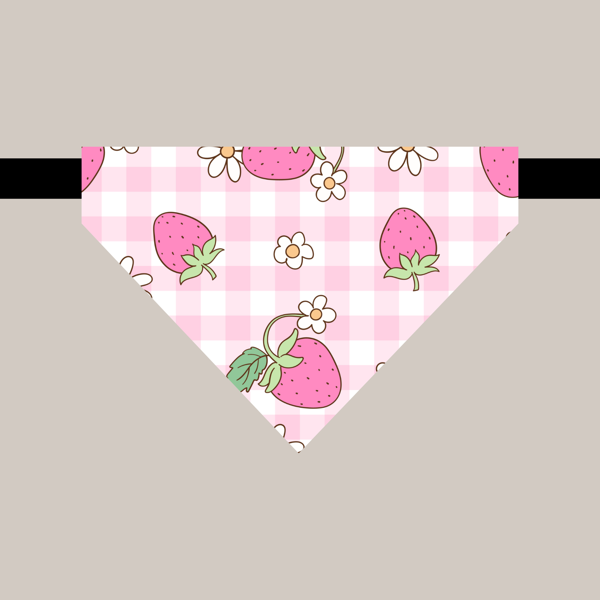 Bandana avec collier pour animaux - Fraises™