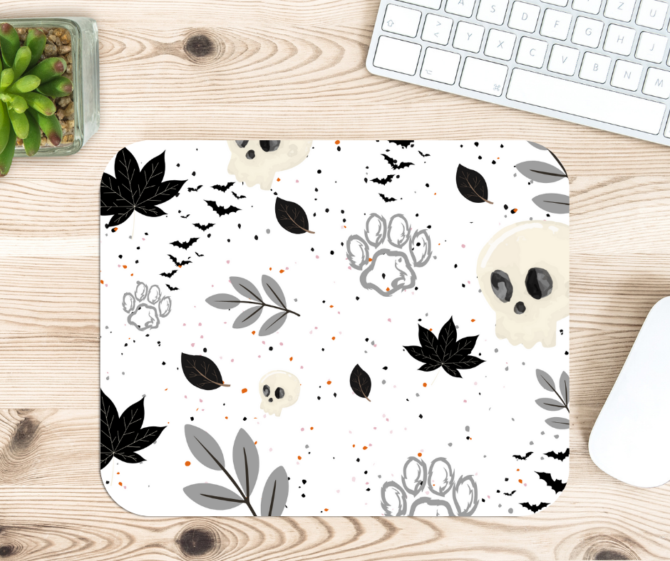 Tapis de souris - Halloween noir & blanc