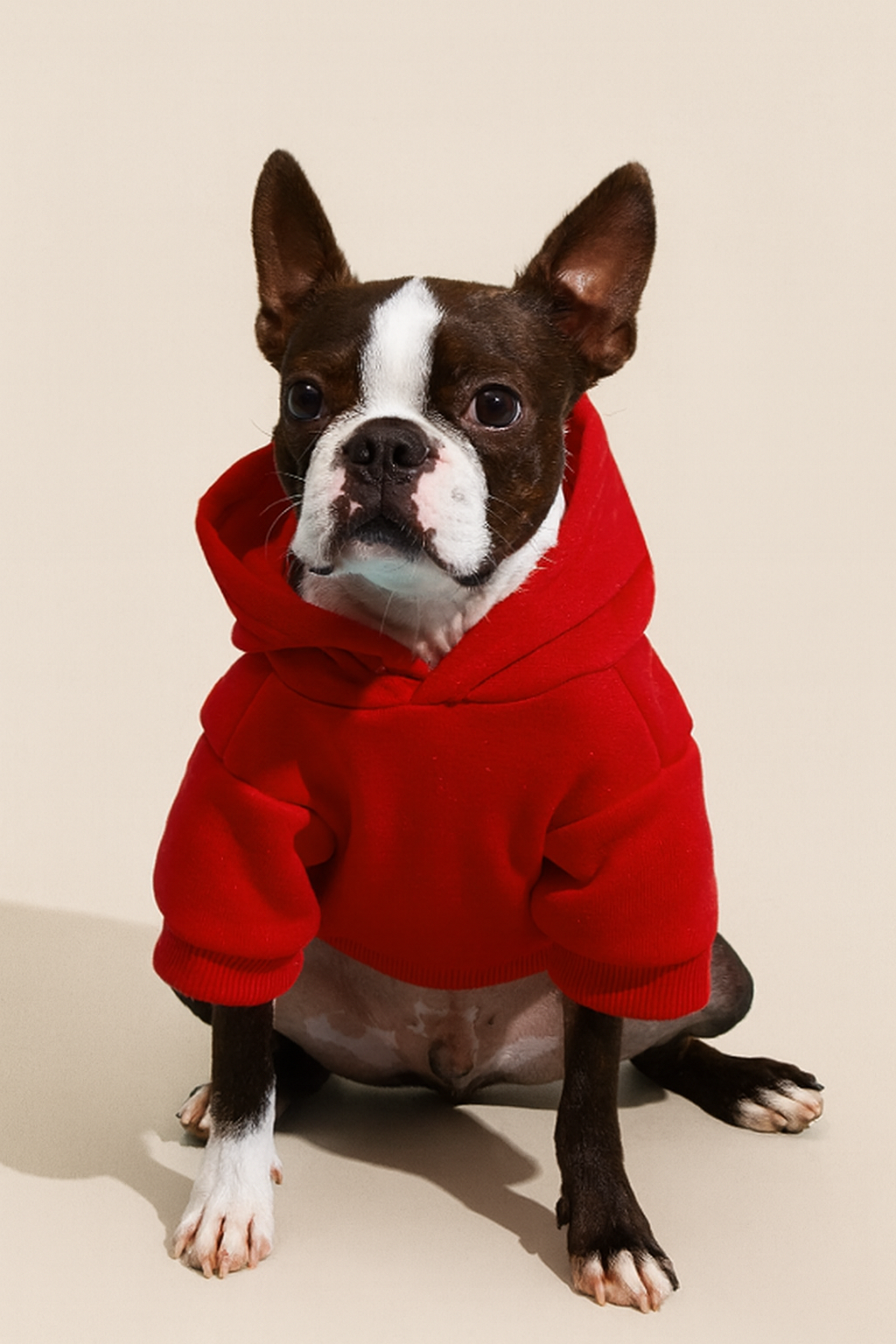 hoodie.pour.chien.de.couleur.rouge