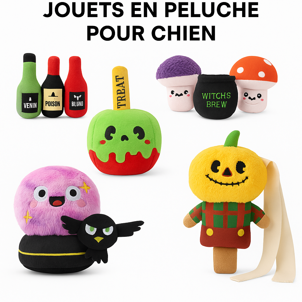Jouets en peluche pour chien - 5 modèles Halloween