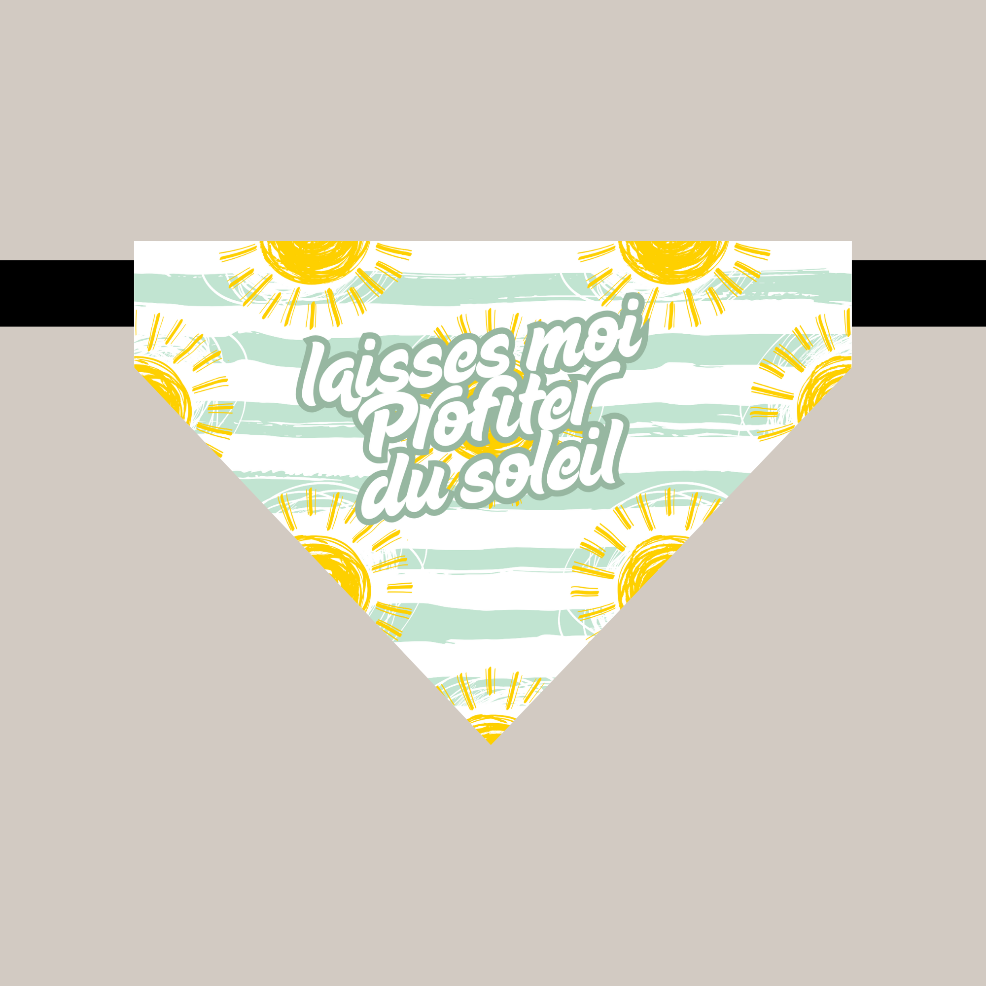 Bandana avec collier pour animaux - Laisses moi profiter du soleil