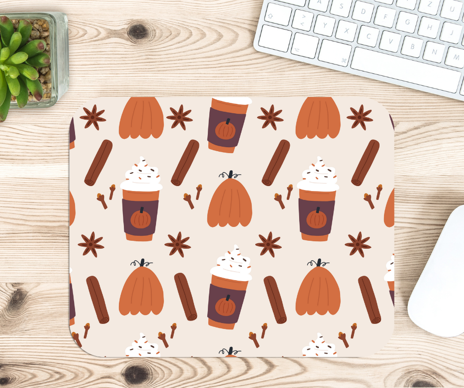 Tapis de souris - Lattés & Citrouilles