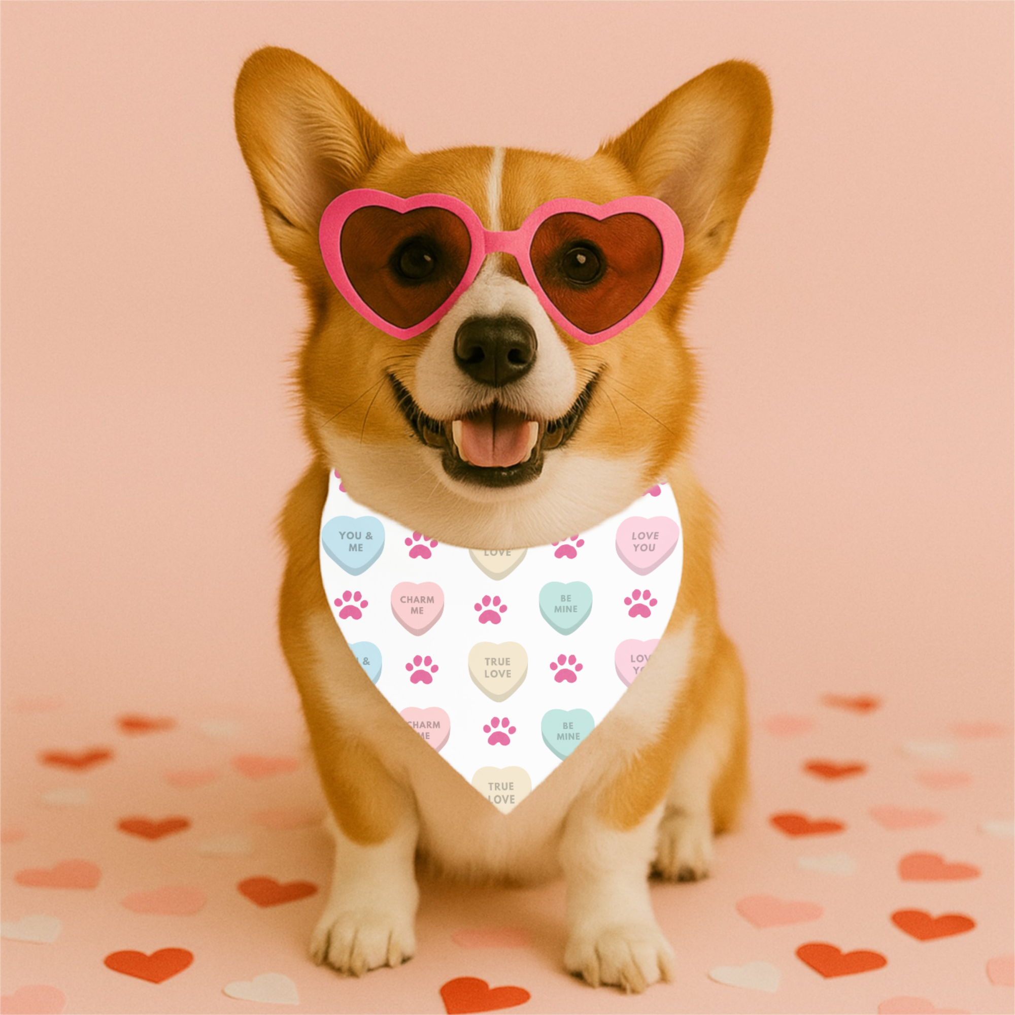 Bandana pour animaux - Coeur d'amour