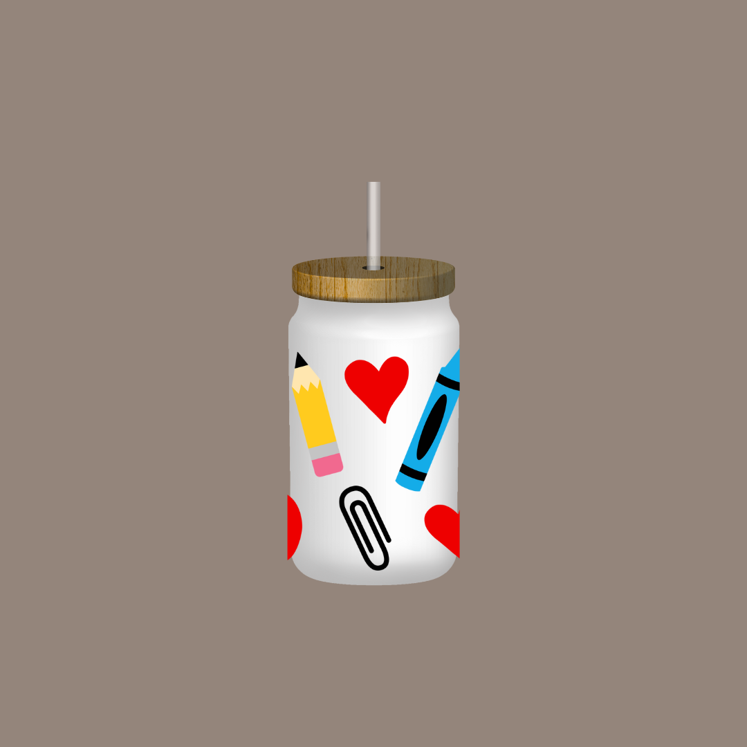 Verre avec paille 16 oz - Articles scolaires