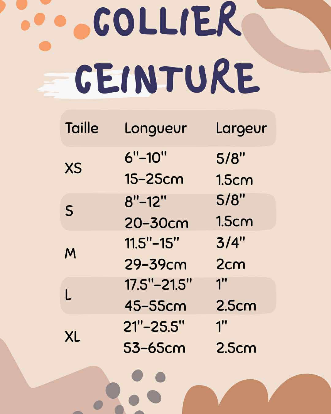 Collier à ceinture en biothane – Personnalisable avec le nom de votre animal