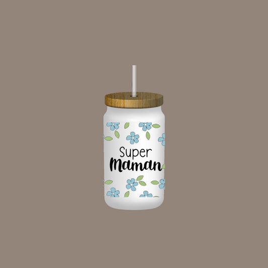 Verre format canette 16 oz - Super Maman™