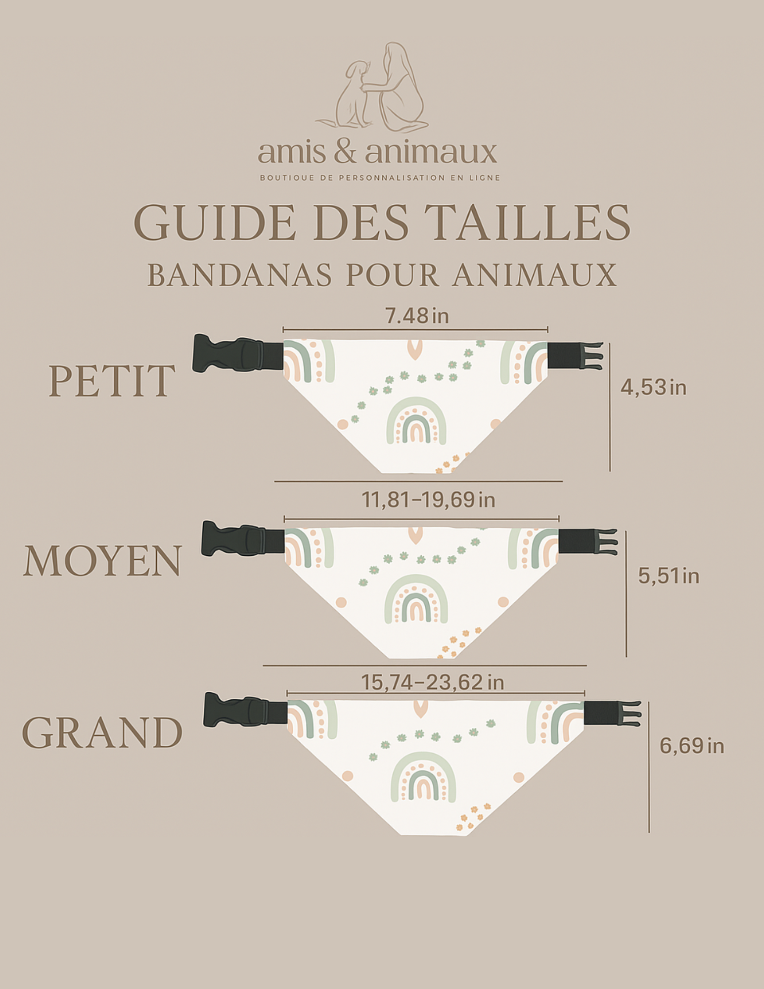 Bandana pour animaux - Tête de mort rose
