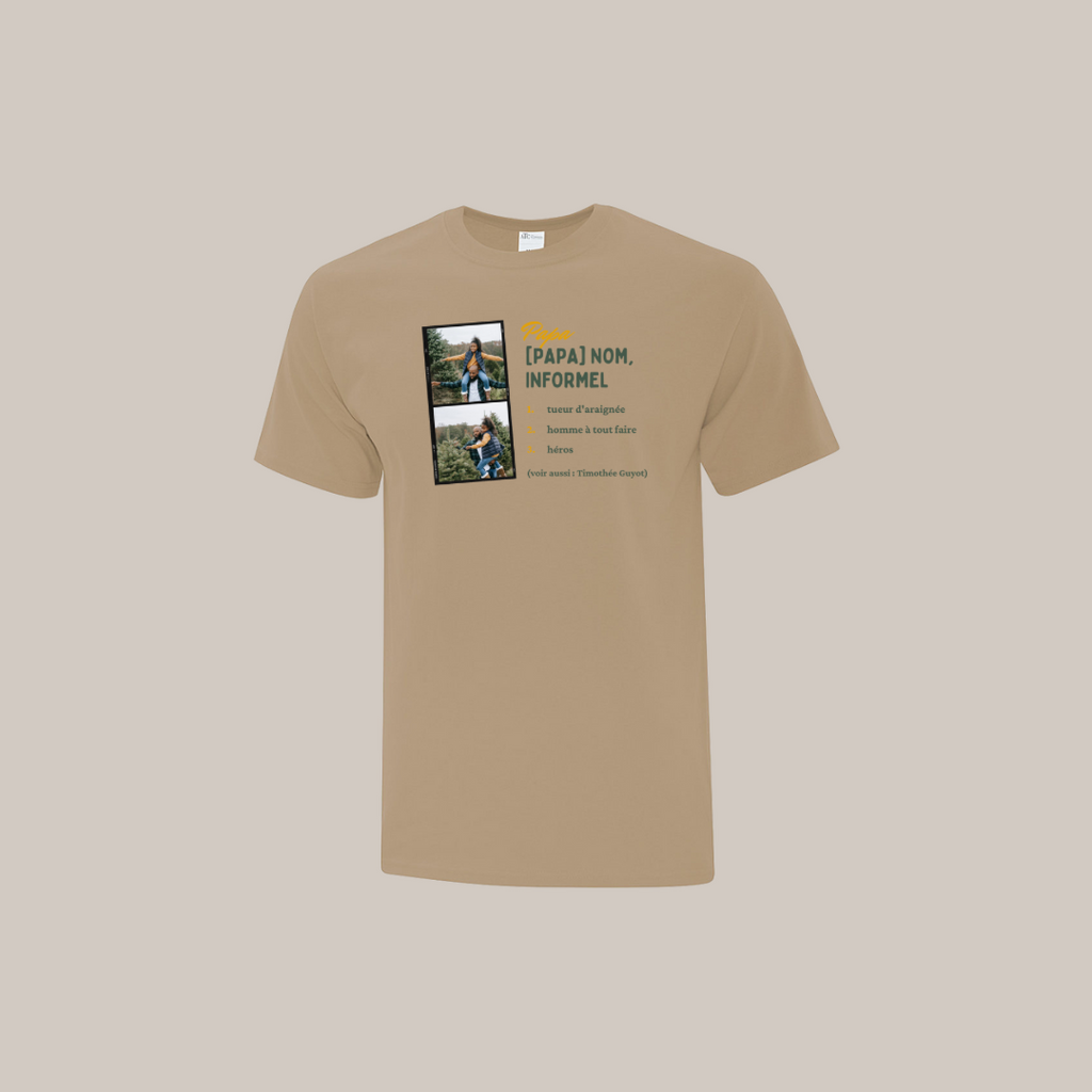 T-shirt - Papa définition à personnaliser