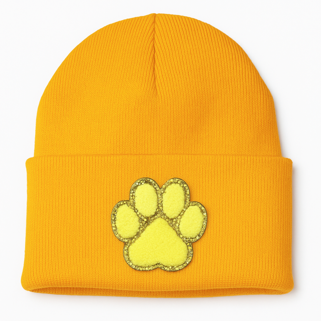 tuque.a.personnaliser.patch.empreinte.jaune