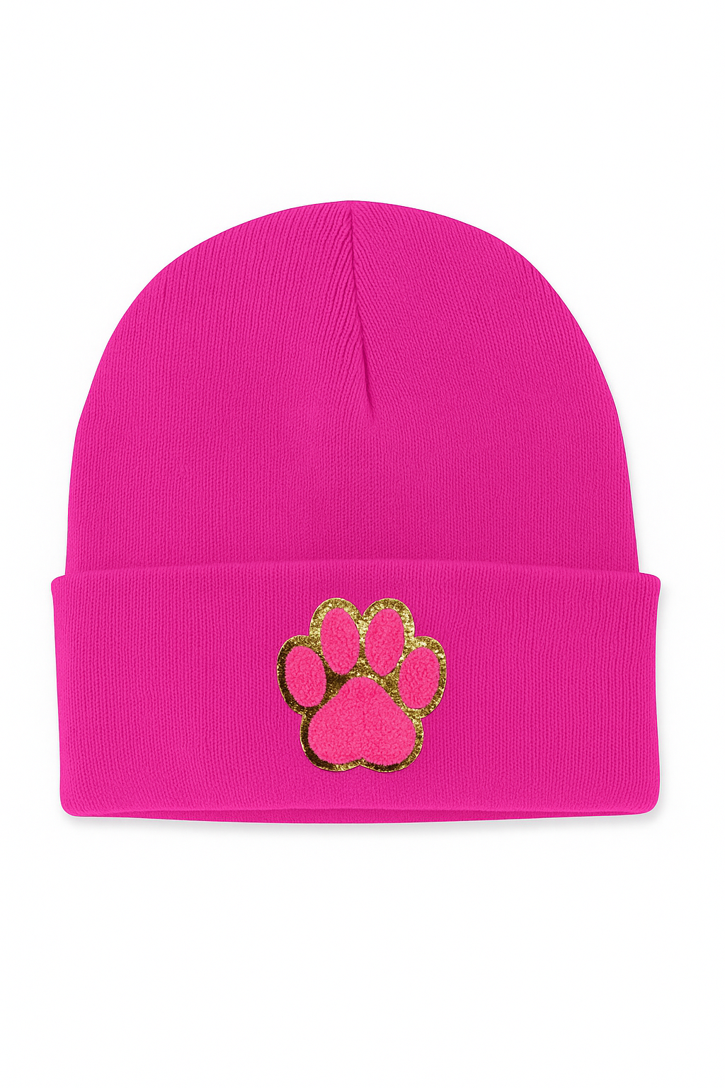 tuque.a.personnaliser.patch.empreinte.rose