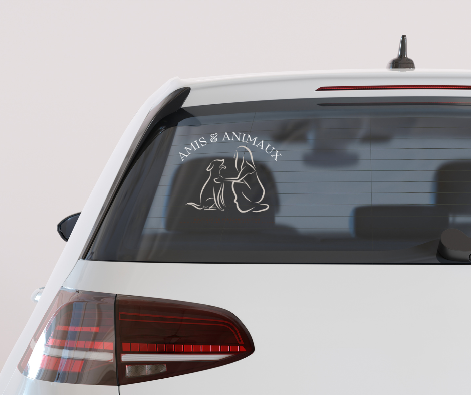 Autocollant en vinyle pour vitre de voiture - à personnaliser