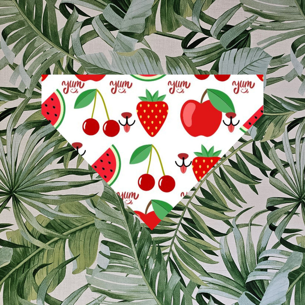 Bandana avec collier pour animaux - fraises, melon d'eau et cerises™